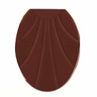 Сиденье для унитаза пластик Росспласт Ракушка шоколад РП-812 196160