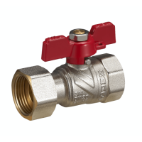 Кран шаровый Zegor 15 с накидной гайкой  бабочка FUB11 к.291635