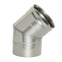 Колено на дымоход нержавеющее 45гр ф125 39824