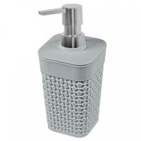 Дозатор пластиковый  Макраме для жидкого мыла серый РТ1345СШ 329971