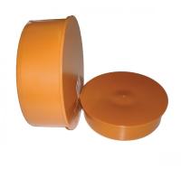 Заглушка ПВХ d 110 для наружных работ оранжевая