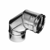 Колено на дымоход нержавеющий 90гр ф115 44090