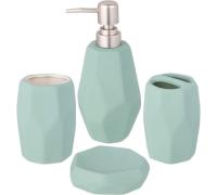 Набор для ванной Ромбы мятный 4 предмета 755-240 356208