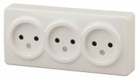 Розетка 3м б.з крем IP20 Эксперт Эра арт. 11-2207-02