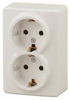 Розетка 2м с.з крем IP20 Эксперт Эра арт. 11-2205-02