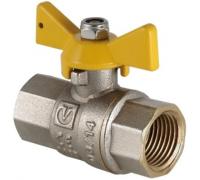 Кран газовый Valtec 15 вв бабочка к.39911