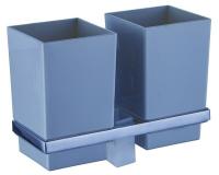 Держатель хром POTATO + 2 стакана настенный P1708