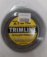 Леска д триммера TRIMLINE 2,0mm 15m треугольник витой Duoline