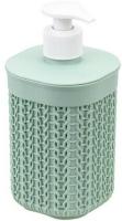 Дозатор нержавеющий Вязание для жидкого мыла фисташковый М2239 300617