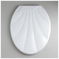 Сиденье для унитаза пластик Росспласт Ракушка белая РП-812 196162