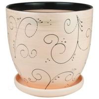 Кашпо керам. Розовый с под. 4,7л арт.5699-3-1