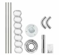 Карниз для ванной Санакс угловой 0,90,90,9м 10009 хром