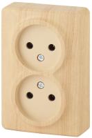 Розетка 2м б.з сосна IP20 Эксперт Эра арт. 11-2202-11