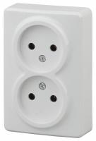 Розетка 2м б.з белая IP20 Эксперт Эра арт. 11-2202-01