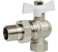 Кран шаровый 15 угловой с накидной гайкой бабочка ассортимент